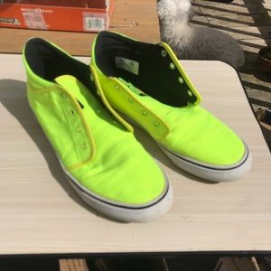 Lacoste Vaultstar Chukka high tops. Neon yellow. Size 12.